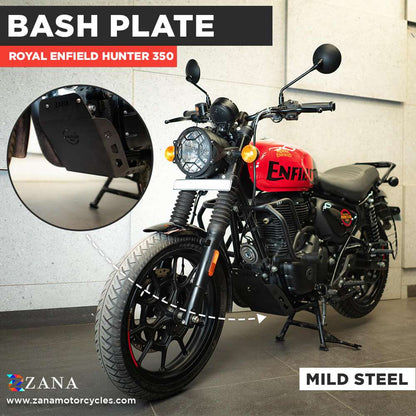 Bash Plate Mild Steel For Royal Enfield Hunter 350 - ZI-8265 - Riders Junction