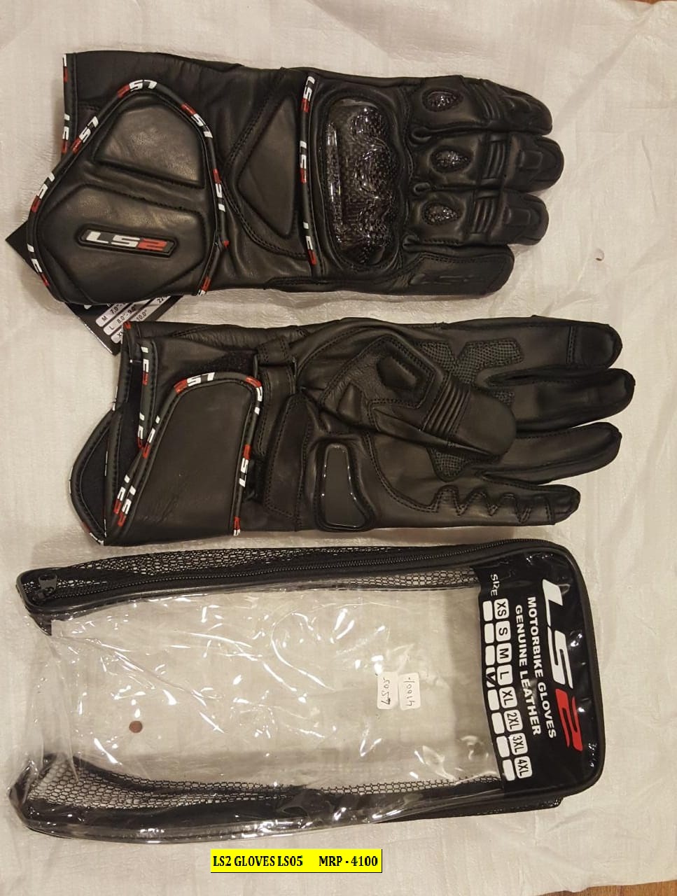 ls2 leather gloves