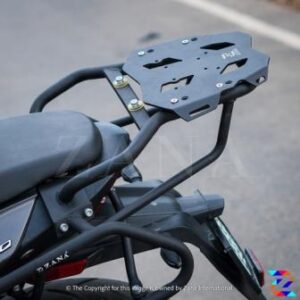 Top Rack With New Plate Type-1 Compatible With Pillion Backrest Texture Matt Black Dominar - Riders-Junction