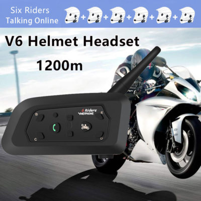 Original vnetphone V6 Motorcycle Helmet Bluetooth Intercom connect