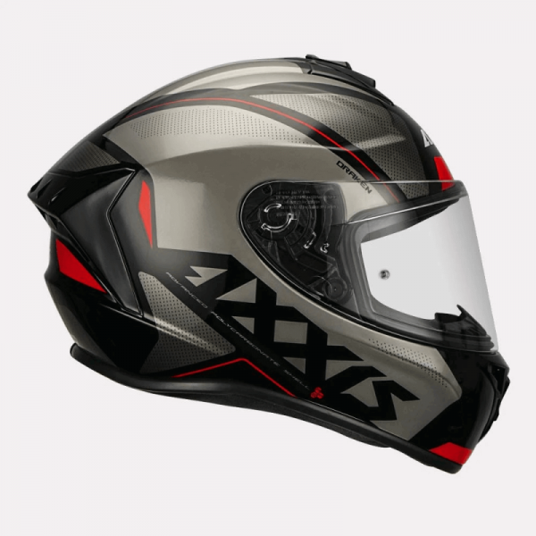 axxis draken gear gloss helmet grey