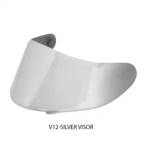 MT – V12 Pin-lock ready Silver Iridium Visor