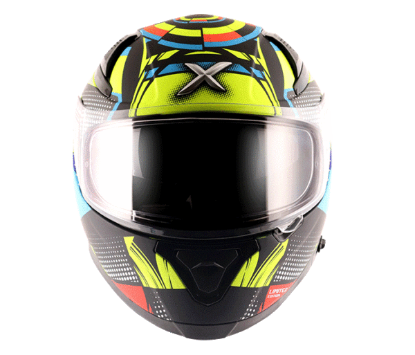 Axor Apex Vivid Dull Black Neon Yellow Helmet