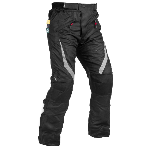 WD Motorsports Textile Motorcycle Pants Mens Waterproof Adventure Motorcycle Pants with Armor Summer-Winter Black 