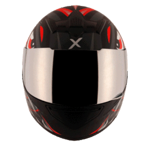 axor rage trogon black red helmet