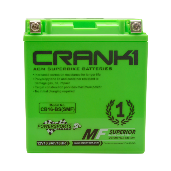 Crank1 CB16-BS (SMF) Battery