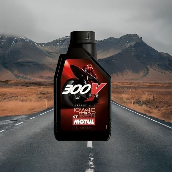 Motul 300V Factory Line Ester Core Fully Synthetic 10W40 Petrol Engine Oil for Bikes (1 L)