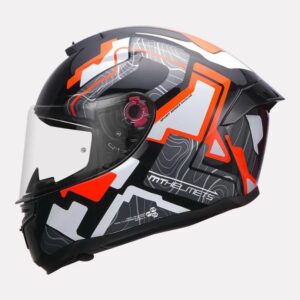MT Helmet Hummer Code Gloss Flourscent Orange