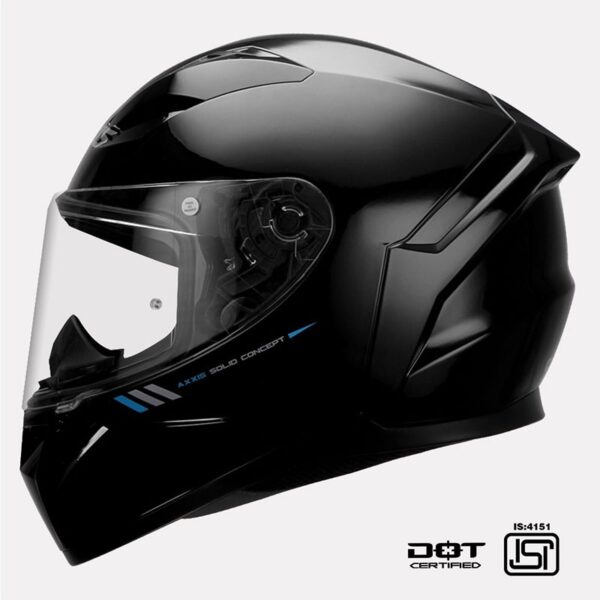 axxis segment solid gloss black helmet