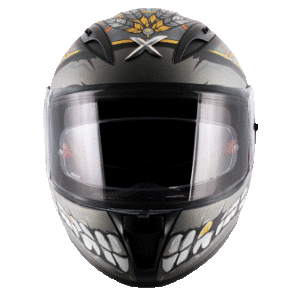 AXOR STREET FREEDOM Glossy Black Green Helmet- Riders Junction