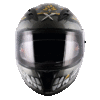 AXOR STREET FREEDOM Glossy Black Silver Helmet- Riders Junction