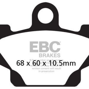 Brake Pads - FA081 Organic Rear - EBC - Riders Junction