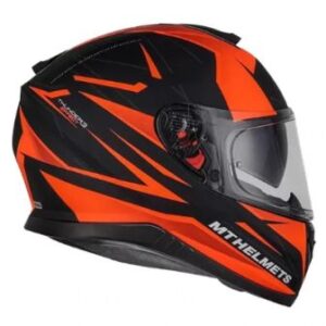 MT Thunder 3 SV Effect Gloss Black Fluro Orange Helmet - Riders Junction