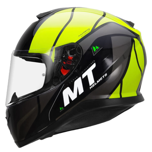 MT Thunder3 SV Veron Fluorescent Yellow Helmet - Riders Junction