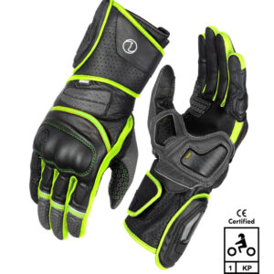 RYNOX Storm Evo 2 HI-VIZ Green Black Gloves - Riders Junction