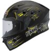 SMK Stellar Rain Star Matt Black Helmet - MA264 - Riders Junction