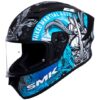 SMK Stellar Samurai Matt Black & Blue Helmet - MA265 - Riders Junction