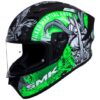 SMK Stellar Samurai Matt Black & Green Helmet - MA268 - Riders-Junction