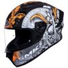 SMK Stellar Samurai Matt Black & Orange Helmet - MA276 - Riders Junction