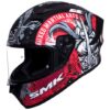 SMK Stellar Samurai Matt Black & Red Helmet - MA263 - Riders Junction