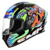 SMK Stellar Skull Glossy Multicolor Helmet - GL274 - Riders Junction