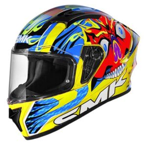 SMK Stellar Skull Glossy Multicolor Helmet - GL435 - Riders Junction