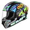 SMK Stellar Skull Glossy Multicolored Helmet - GL245 - Riders Junction