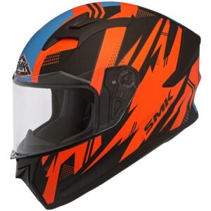 SMK Stellar Trek Matt Orange & Black Helmet - MA275 - Riders-Junction
