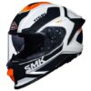 SMK Titan Arok Glossy Black & White Helmet - GL167 - Riders Junction