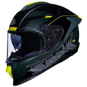 SMK Titan Firefly Matt Black & Green Helmet - MA284 - Riders Junction
