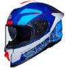 SMK Titan Firefly Matt Blue & White Helmet - MA513 - Riders Junction