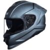 SMK Titan Unicolour Anthracite GLDA600 Glossy Grey & Black Helmet - Riders Junction