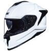 SMK Titan Unicolour Glossy White Helmet- GL100 - Riders Junction