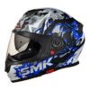 SMK Twister Attack Blue & Black Full Face Bluetooth Helmet - MA256 - Riders Junction