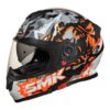 SMK Twister Attack Orange & Black Full Face Bluetooth Helmet - MA276 - Riders Junction