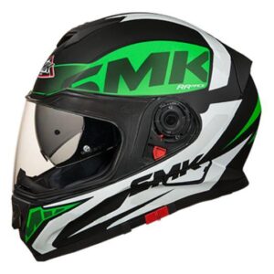 SMK Twister Logo Matt Black & Green Helmet - MA281 - Riders Junction