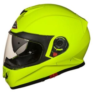 SMK Twister Unicolour HI VISION Fluorescent Green Helmet - HV400 - Riders Junction