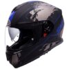 SMK Twister Wraith Matt Black & Blue Helmet - MA265 - Riders Junction