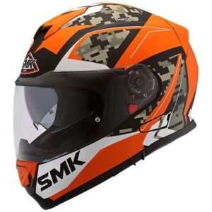 SMK Twister Zest Matt Orange & White Helmet - MA271 - Riders Junction