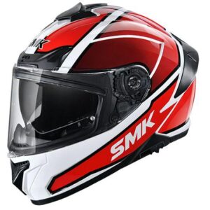 SMK Typhoon Aegis Helmet - Matt White & Red - MA132