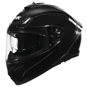 SMK Typhoon Unicolour Glossy Black Helmet - GL200 - Riders Junction