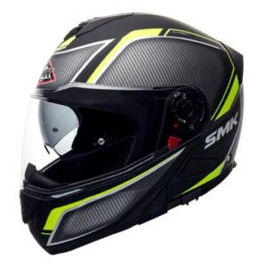 SMK Glide Kyren Modular Helmet Glossy Black & Grey GL264 - Riders Junction