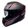 SMK Glide Kyren Modular Helmet Glossy Black Red (GL263) - Riders Junction