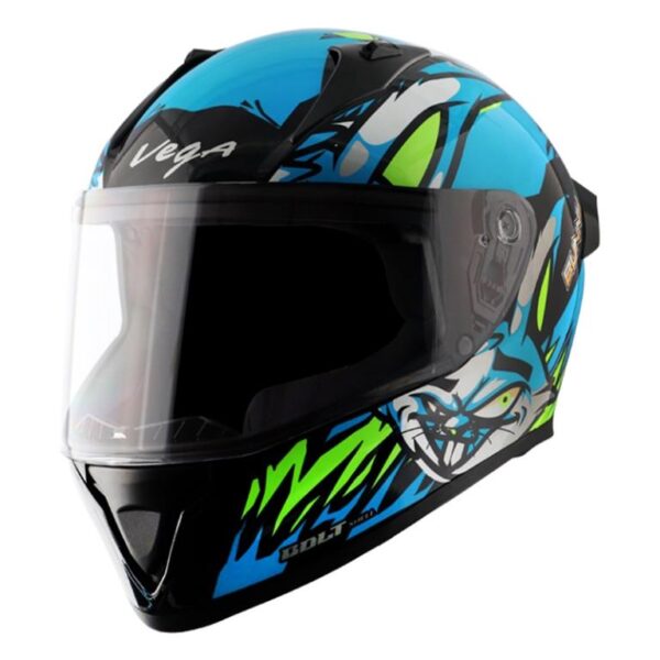 Buy Vega Bolt Rapid White Blue Helmet Online at Best Price from Riders Junction