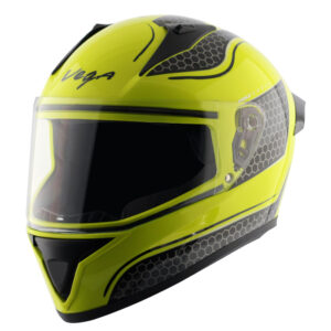 Vega Bolt Hyper Neon Yellow Black Helmet - Riders Junction