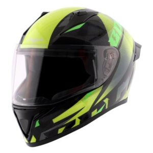 Vega Bolt Macho Black Neon Yellow Helmet - Riders Junction
