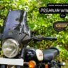 WANDERER V2 - Premium Windshield for Royal Enfield Classic 350-500 - Smoked - Riders Junction