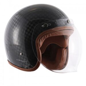 AXOR Jet Carbon Helmet with Bubble Visor - Riders Junction