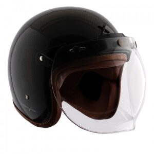 AXOR Jet Carbon Helmet with Bubble Visor - Small Checks - Riders Junction