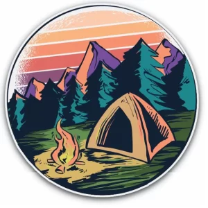 Bonfire Camping Sticker - Wander Looms - Riders Junction
